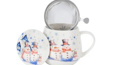 Cana 430ml cu infuzor SNOWMAN
