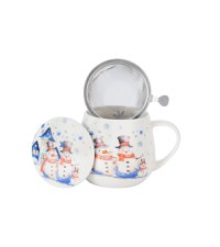 Cana 430ml cu infuzor SNOWMAN - 1