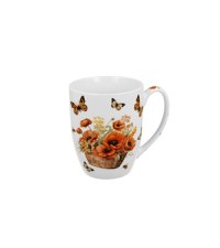 Cana portelan, 350ml, Basket of Flowers Poppies - 2