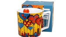 Cana portelan, 450 ml, Modern Hearts