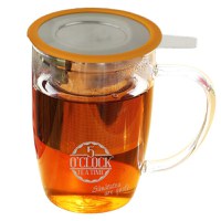 Cana transparenta cu infuzor 5 O'Clock Tea (350ml) - ORANGE - 1