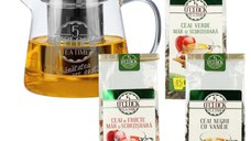 Christmas Aroma Tea Gift Set - 3 Ceaiuri si un ceainic