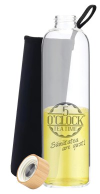 EcoBottle - Sticla cu capac bambus 5 O'Clock Tea (500ml) - 3