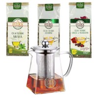 Green Tea Brew Set – Ceainic cu infuzor si 3 ceaiuri verzi 5 O’Clock Tea - 2