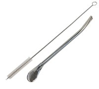 Metal Bombilla Bombilla – cu perie de curățare - 1