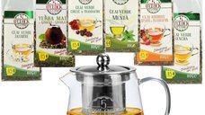 Mix Brew Compact Set – Ceainic 400 ml si selectie 6 ceaiuri 5 O’Clock Tea