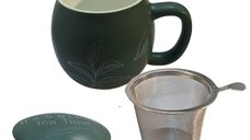 Moment Verde, Cană din ceramică cu infuzor, 350 ml