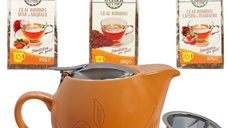Ritualul de Seara, Ceainic cu infuzor si 3 ceaiuri rooibos