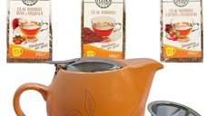 Ritualul de Seara, Ceainic cu infuzor si 3 ceaiuri rooibos