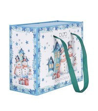 Set 2 cesti cu farfurii, portelan, 0.25 l, SNOWMAN - 4