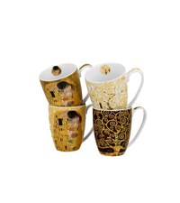 Set 4 cani 350ml inspirate din operele lui G. Klimt - 1