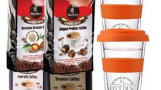 Summer Coffee Kit for 2 (Selectie de 4 cafele cu arome pentru Iced Coffee + 2 ThermoCup)