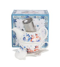 Tea for One Portelan SNOWMAN - 3
