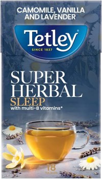 Tetley Super Herbal Sleep Musetel Vanillie Vit. B 18x1.5g - 1