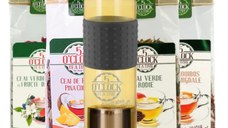 Tropical Summer Kit (1 ceai de fructe, 1 ceai Rooibos, 2 ceaiuri Verzi si Sticla 5 O'Clock Tea 24)
