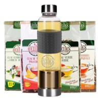 Tropical Summer Kit (1 ceai de fructe, 1 ceai Rooibos, 2 ceaiuri Verzi si Sticla 5 O'Clock Tea 24) - 1