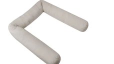 Aparatoare patut MimiNu, Tip rulou, Husa detasabila, 180 cm, Bumbac Oeko Tex Standard 100, Colectia Royal, Beige
