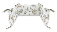 Aparatoare patut Qmini, Safari, Bumbac Oeko-Tex, 180x30 cm, cu panglici
