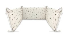 Aparatoare pentru patut MimiNu, Bumbac Oeko Tex Standard 100, 180x30 cm, Panglici, Colectia Leaves