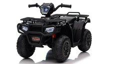 Baby Mix ATV electric pentru copii, 12V, 25 kg, cu sunete si lumini, 3 viteze, USB, LED, afisaj digital, 3-8 ani, Black, Resigilat