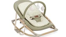 Balansoar pliabil Jane Fold - Sage, cu bara de jucarii si spatar reglabil, conform standardului de siguranta EN 12790:2023