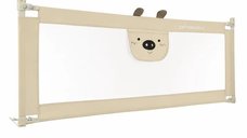 Bariera de pat culisanta Primabobo Bears XXL, reglabila 68-98 cm, 200 cm, bej
