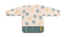 Baveta impermeabila cu maneci lungi Petite&Mars, usor de curatat, 38x42 cm, 24 luni+, Green Kiwi