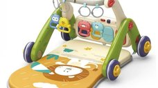Bebe Stars Piano Rainy Forest, antemergator si saltea de joaca 2 in 1 cu pian muzical