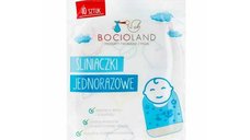 Bocioland, bavete de unica folosinta cu buzunar, multicolore, set de 10