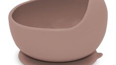 Bol din silicon Petite&Mars Take&Match cu ventuza, 350 ml, Velvet Latte, Fara BPA