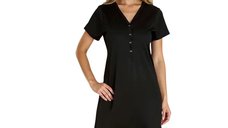 Camasa de alaptare Mirella Formommy, bumbac 100%, cu capse, marimea L, neagra