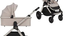Carucior 2 in 1 Lionelo Layla - Bej, Cadru Aluminiu, Pana la 22 kg, Ventilatie 3D, Reversibil, Accesorii Incluse