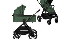 Carucior 2 in 1 Lionelo Layla - Versatil si Elegant, Pana la 22 kg, Cadru din Aluminiu, Ventilatie 3D, Accesorii Incluse, Verde