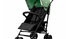 Carucior sport, Asalvo, Mombi 2, Pliabil, Pana la 15 kg, Cadru din otel, Greutate redusa 6 kg, Spatar reglabil in 2 pozitii, Capotina cu fereastra, Cos depozitare, Cu roti detasabile, 0 luni+, Green