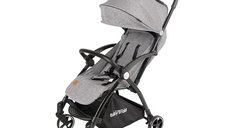 Carucior sport BabyTrold Skagen - Compact si Usor, 6.7 kg, Pliere Automata, Spatar Reglabil, Gri