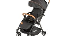 Carucior sport BabyTrold Skagen, negru, 6,7 kg, pliere automata, spatar reglabil in 3 pozitii, de la 6 luni, pana la 15 kg