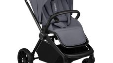 Carucior sport Lionelo Mika Plus, Cadru din aluminiu, Copertina XXL, Spatar reglabil, Accesorii incluse, Pana la 22 kg, 6-48 luni, Gri