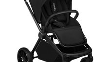 Carucior sport Lionelo Mika Plus - Cadru din aluminiu, Copertina XXL, Spatar reglabil, Accesorii incluse, Pana la 22 kg, 6-48 luni, Negru