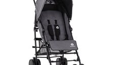 Carucior Sport Petite&Mars Musca - Usor si Compact, Spatar Reglabil, Capotina XXL, Gri