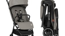 Carucior sport Petite&Mars ZIP cu pliere automata, ideal pentru calatorii, de la nastere pana la 22 kg, usor si confortabil, Gri