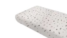 Cearceaf cu elastic MimiNu, 160x80 cm, Bumbac Oeko Tex Standard 100, Model Leaves