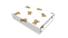 Cearceaf cu elastic, Qmini, Pentru patut co-sleeper, Aurora, Dimensiune 76 x 43 cm, Din bumbac certificat Oeko Tex Standard 100, Teddy Toys