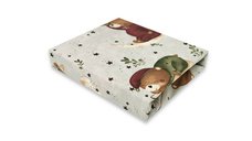 Cearceaf Elastic pentru Patut Co-Sleeper MimiNu, Vera, 89 x 51 cm, Bumbac Oeko Tex Standard 100, Teddy Bear On Moon