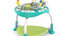 Centrul de activitati Bright Starts Playful Pond 2 in 1 cu scaun rotativ si trambulina detasabila