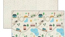 Covoras pliabil FreeON Magic Town, cu doua fete, 200 x 150 cm, de la 0 luni