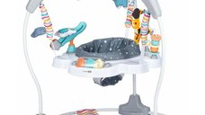 FreeON Jump&Play - Centru de Activitati Interactiv pentru Copii, Scaun Rotativ 360°, Reglabil pe Inaltime, Cu Melodii, Lumini si Jucarii, Siguranta EN 14036:2003, Multicolor