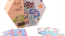 Joc de memorie Joueco cu animale salbatice, 40 de carti din carton, pentru copii de 3 ani si peste