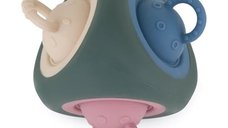 Jucarie senzoriala Pop Triangle de la Petite&Mars - Silicon Fara BPA, 3-in-1, 10 luni+, Dimensiuni 13x13x20 cm, Multicolora