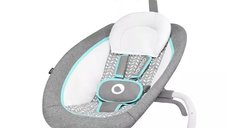 Leagan balansoar Lionelo Pascal Scandi cu vibratii si 12 melodii, pliabil, 80x49 cm, gri