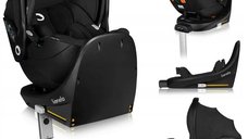 Lionelo Moxie i-Size - Scoica Auto cu Baza Rotativa 360, Protectie Avansata si Ventilatie, Negru